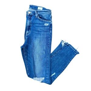 Bridge by GLY Buckle Curvy Ultra High Rise Distressed Ankle Skinny Jeans Size 28